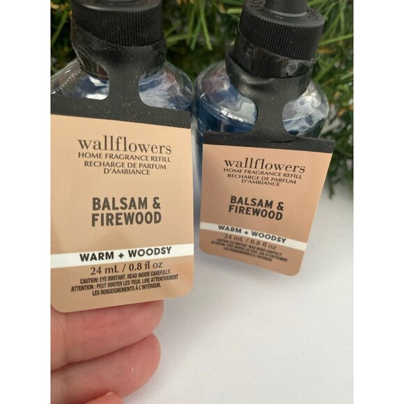 Bath & Body Works “Balsam & Firewood” 2 New Wallflower Refills - Picture 2 of 4